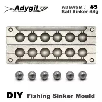 Adygil DIY рыболовный шар грузило форма ADBASM/#5 шариковое грузило 44 г 6 полостей