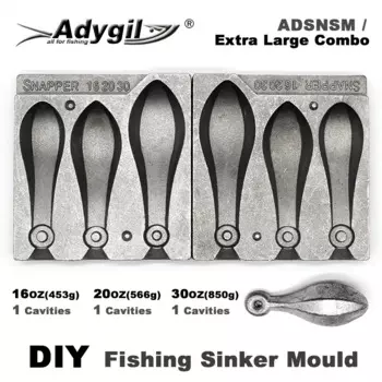 Adyil DIY рыболовный грузило, форма ADSNSM/Extra Large Combo Snapper Sinker 453g 566g 850g 3 полостей