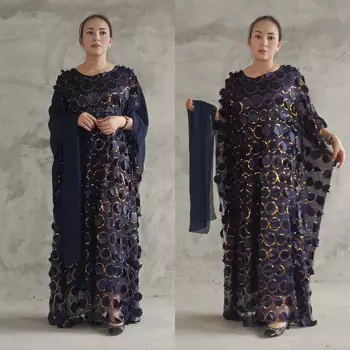 Африканские платья с вышивкой Abayas для женщин халат вечерние платья с шарфом мусульманский комплект из 3 предметов Анкара Дашики бубоу платье кафтан