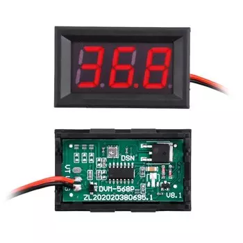 Aideepen Цифровой вольтметр LED 5-120В