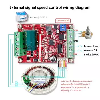 Aideepen контроллер двигателя DC 6-60V 400W