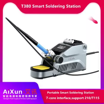 AIXUN T380 Портативная умная паяльная станция с поддержкой T210 T115 Ручки Сварочная паяльная станция Комплект для ремонта печатных плат мобильного телефона