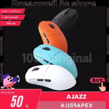 Ajazz Aj159apex Беспроводная игровая мышь 8k 3 режима Aj159 Pro Paw3950 легкая Магнитная Зарядка Док-станция в наличии Paw3395 мышь на заказ