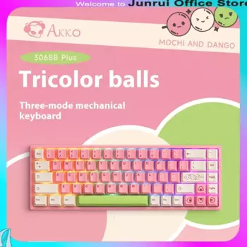 Akko 3068b Plus трехрежимная Механическая игровая клавиатура, индивидуальная клавиатура, полноклавишная, популярная, Rgb подсветка, портативный подарок