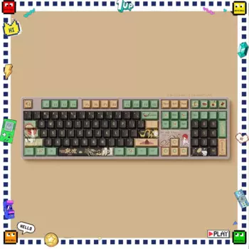 Akko 5108b Plus Механическая клавиатура Dunhuang, трехрежимная беспроводная клавиатура, игровая клавиатура в китайском стиле, аксессуар для ПК