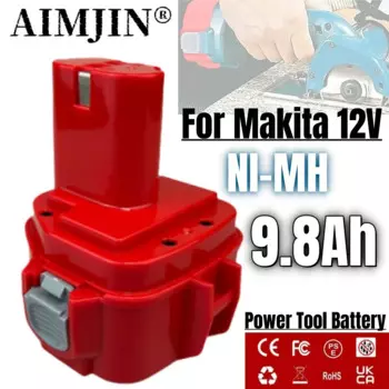 Аккумулятор 12 В, 9,8 Ач для Ni-Mh аккумулятора Makita PA12 для Makita 1200 1220 1201 1222 1233SA/B1235 192681 -5 Аккумулятор для электроинструмента