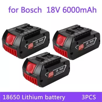 Аккумулятор 18 в 6,0 Ач для электродрели Bosch, перезаряжаемая литий-ионная батарея BAT609, BAT609G, BAT618, BAT618G, BAT614 + 1, зарядное устройство