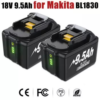Аккумулятор 18 в 9500 мАч для беспроводных дрелей Makita BL1830 Li-Ion BL1840B BL1860 BL1890 BL1815 BL1835 BL1850B