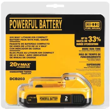 Аккумулятор 20 в 2,0 Ач DCB203 для электроинструмента Dewalt, литий-ионная батарея DCB205 DCB206 DCB204 DCB200 DCB182 DCB180 DCB230