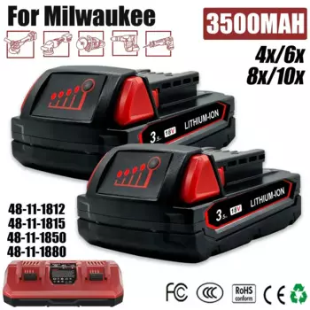 Аккумулятор 3500 мАч для Milwaukee M18 18 в 48-11-1815 48-11-1820 48-11-1840 48-11-1841 48-11-1850 48-11-, аккумуляторная батарея для электроинструментов
