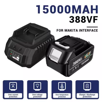 Аккумулятор 388VF литиевый, 15000 мА ч, 1 шт., для электроинструмента Makita