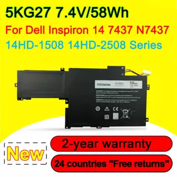 Аккумулятор 5KG2 7 для ноутбука DELL Inspiron 14 7000 7437 14HD-1508 1608 2508 2608 P42G P42G001, батареи для ноутбука C4MF8 0C4MF8 7,4 V 58Wh
