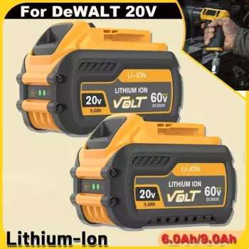 Аккумулятор 9000 мАч DCB200 MAX для Flexvolt для Dewalt DCB606 DCB205 DCB206 DCB209 DCB182, аккумулятор для электроинструмента, аккумулятор 20 В/60 В