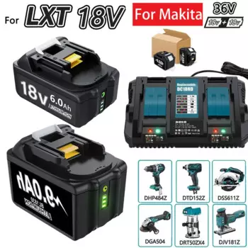 Аккумулятор BL1860B для Makita, литий-ионная батарея BL1850B, BL1860b для Makita 18 в, зарядное устройство, электроинструмент BL1830b, BL1840