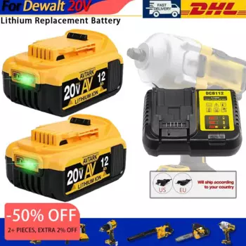 Аккумулятор Camason 20 В для электроинструментов Dewalt 18 В, аксессуары для электроинструментов, литиевые батареи, замена DCB200 DCB184