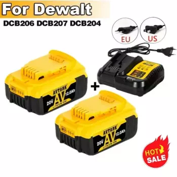 Аккумулятор DCB200 20 в, совместимый с электроинструментами DeWalt DCB184 DCB181 DCB182 18 в 12 а/ч, перезаряжаемый Электрический инструмент, литиевые батареи