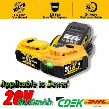 Аккумулятор для электроинструмента DeWalt DCB184 DCB181 DCB182 DCB200 20 в 8A 6A 18 в 20 в, 100% оригинал