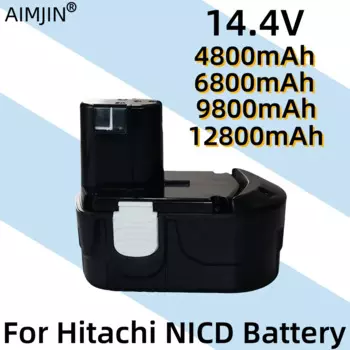 Аккумулятор для беспроводной дрели Hitachi, 14,4 В, 4,8-Ач, для Hitachi EB1414S, EB1414, EB1424, EB14B, EB1412S, EB14S, DS14DL, DV14D