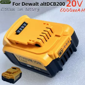 Аккумулятор для DeWalt DCB184 DCB181 DCB182 DCB200 DCB204 18 В 20 В 6,0 Ач литий-ионный с индикатором зарядки
