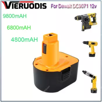 Аккумулятор для инструментов 12 В, 4800 мАч для Dewalt DE9074 DC9071 DE9037 DE9071 DE9075 DW9071 DW9072 DW9074 DC727 DC756 DC980 DC981 DW0