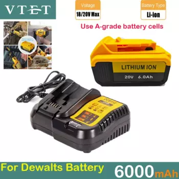 Аккумулятор для инструментов DeWalt DCB184 DCB181 DCB182 DCB200 18V 6A