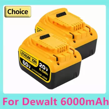 Аккумулятор для инструментов Dewalt DCB200 DCB203 DCB204 DCB205 DCB206 DCB209, 20 В, 60 В, 100%, 6000 мАч, электроинструмент