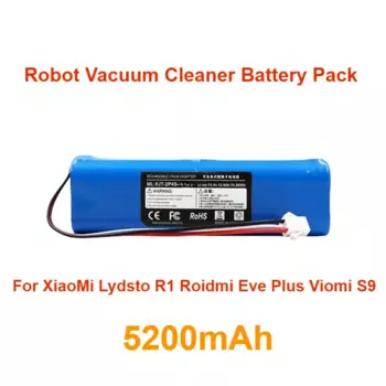 Аккумулятор для робота-пылесоса XiaoMi Lydsto R1 Roidmi Eve Plus Viomi S9, 5200 мАч
