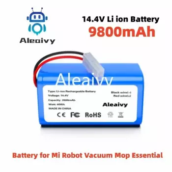 Аккумулятор для робота-пылесоса Xiaomi Mi Robot Vacuum Mop Essential MJSTG1, Mijia G1, (9800 мАч) 14,4 В/14,8 в