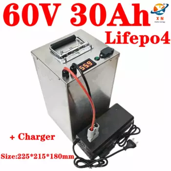 Аккумулятор lifepo4 60 в 30 ач с BMS, подходит для электрических велосипедов 2500 Вт, промышленное оборудование для кораблей, Трехколесных велосипедов + 5A c