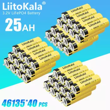 Аккумулятор LiitoKala литий-железо-фосфатный, 3,2 в 25 Ач, 40 шт.