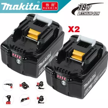 Аккумулятор Makita 18 в 3 Ач/5 Ач/6 Ач BL1860 BL1850B BL1850 BL1840 BL1830 для шуруповерта, сменная аккумуляторная батарея для электроинструмента