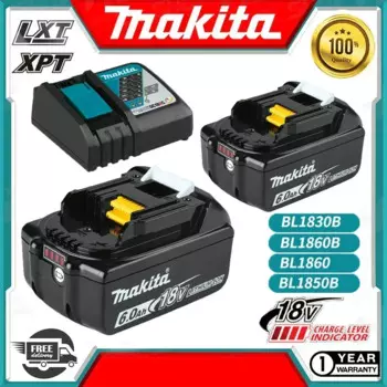 Аккумулятор makita BL1860/BL1850B/BL1850/BL1840/BL1830, сменный аккумулятор с отверткой и зарядным устройством, 18 в, оригинал
