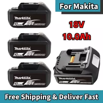 Аккумуляторная батарея 18 в 10 Ач для Makita BL1830 BL1840 BL1850 BL1860 BL1850B BL1820 BL1815