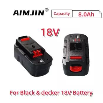 Аккумуляторная батарея для инструментов Black & Decker Hpb18 Fs180 A1718 A18NH BD18PSK EPC18 HP188F2B KC1800Sk Fs1800, 18 в, 8000 мАч