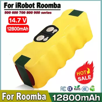 Аккумуляторная батарея для пылесоса irobot Roomba, 14,4 В, 12800 мАч, 500, 550, 560, 600, 650, 698, 780, 876, 900