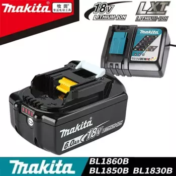 Аккумуляторная батарея Makita 18 в 6 Ач для электроинструментов, устройство для замены светодиодный Li-Ion LXT BL1860B BL1860 BL1850, зарядное устройство