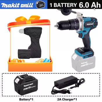 Аккумуляторная ударная дрель Makit DRILL DHP458 18В