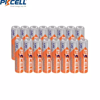 Аккумуляторные батарейки PKCELL AA, 16 шт., 1,6 МВт/ч, в