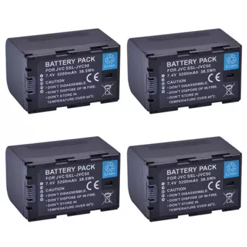 Аккумуляторы Batmax 4 шт., батарея JVC50 SSLJVC50 для JVC, фото-и видеокамер