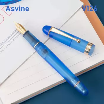 Акриловая перьевая ручка Asvine V126, роскошные элегантные прозрачные/матовые ручки для каллиграфии, перо M/F, школьные канцелярские принадлежности, канцелярские принадлежности