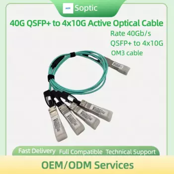 Активный оптический кабель 40G QSFP + до 4xSFP + AOC, стандарт кабеля для коммутатора cisco