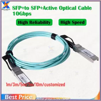 Активный оптический кабель SFP для Huawei,Cisco,MikroTik,HP,Intel,Dell, Dell, 10GBASE, 1-10M, по индивидуальному заказу, кабель 10G SFP + AOC