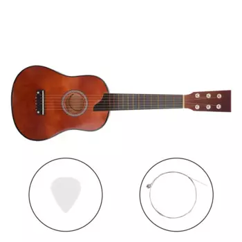 Акустическая мини-гитара из липы, 25 дюймов, 6 струн, с Pick string, подарок для детей и начинающих