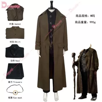 Alastor Cos Moody, пальто для косплея, брюки, нашивка, фантазийный костюм, маскировка для мальчиков и мужчин, карнавальный костюм на Хэллоуин для взрослых