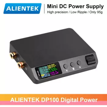 ALIENTEK DP100 оригинальный мини-цифровой источник питания с ЧПУ постоянного тока, регулируемая лабораторная электронная нагрузка, портативный регулятор напряжения, переключатель