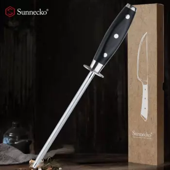 Алмазная твердая заточка Sunnecko, стальная точилка для лезвий ножей, точильный стержень, кухонная палочка для шеф-повара
