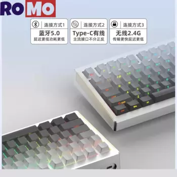Алюминиевая механическая клавиатура Monka 6075pro, трехрежимная беспроводная клавиатура Pbt с прокладкой, индивидуальный комплект, подарки для мальчиков