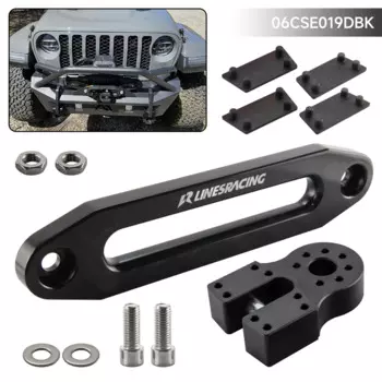 Алюминиевая универсальная Скоба для лебедки Flatlink + 6061 CNC 10 ''254 мм Hawse Fairlead, синтетический трос для лебедки, подходит для 8000-15000 фунтов
