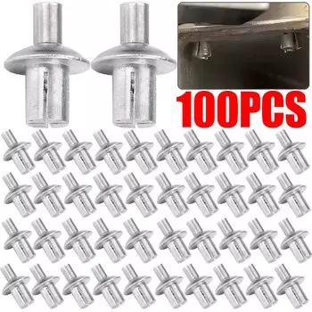 100/10 шт., алюминиевые заклепки для пирсинга