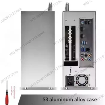 Алюминиевый корпус Itx S3, источник питания SFX, мини-шасси A4, боковой прозрачный настольный маленький корпус